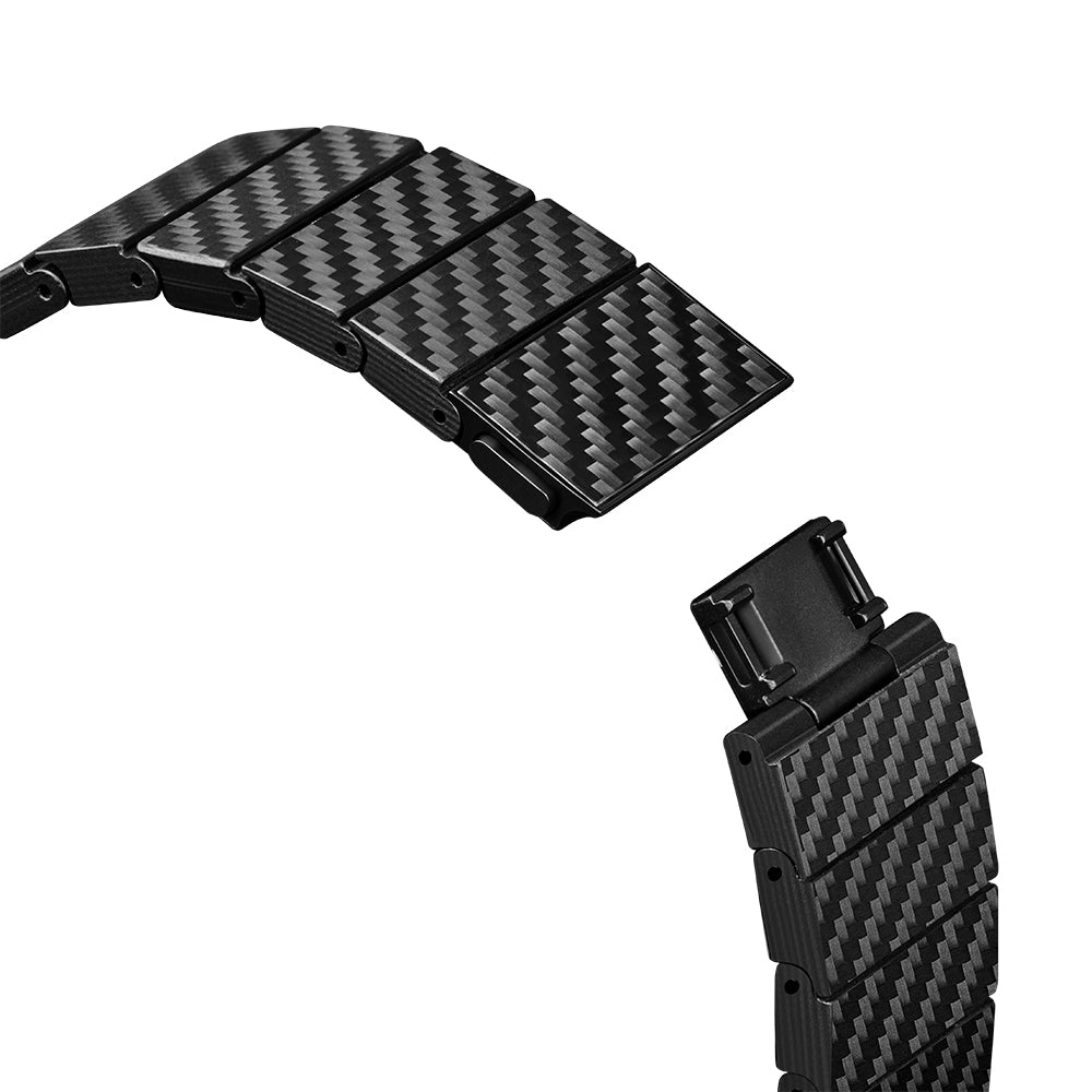 Pitaka Modern Serisi Galaxy Watch 4 40mm Karbon Fiber Black-Grey Twill Kordon Pitaka Modern Serisi Galaxy Watch 4 40mm Karbon Fiber Black-Grey Twill Kordon